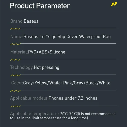 Baseus vízálló telefontok IPX8 7,2' fehér (ACFSD-D02) - 20