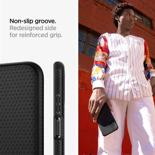 Spigen Liquid Air tok Huawei P40 Lite matt fekete (ACS00972) - 8