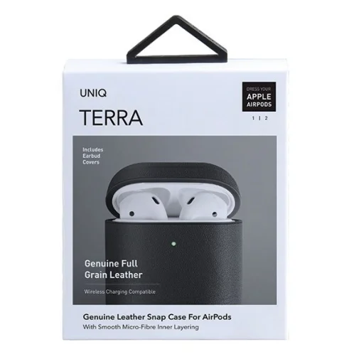 UNIQ Terra AirPods 1/2 bőr tok fekete - 6