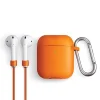 UNIQ Vencer AirPods 1/2 szilikon tok karabinerrel narancssárga thumbnail