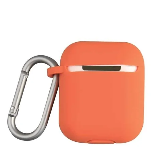 UNIQ Vencer AirPods 1/2 szilikon tok karabinerrel narancssárga - 3