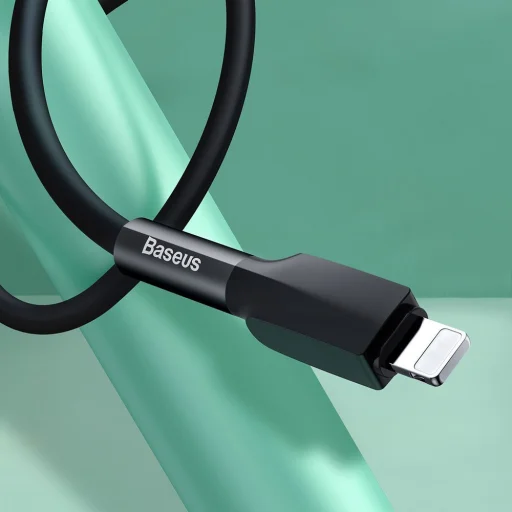 Baseus USB - Lightning kábel 2,4 A 1m 480 Mbps fekete (CALGJ-01) - 5
