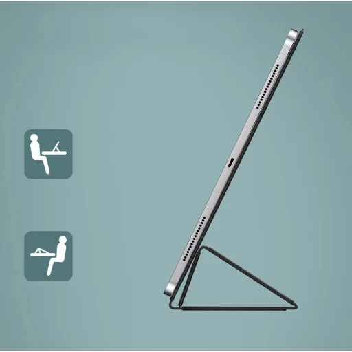 Baseus Simplism Tri-fold mágneses keret nélküli Smart Sleep tok iPad Pro 12,9' 2020 pink (LTAPIPD-FSM04) - 12