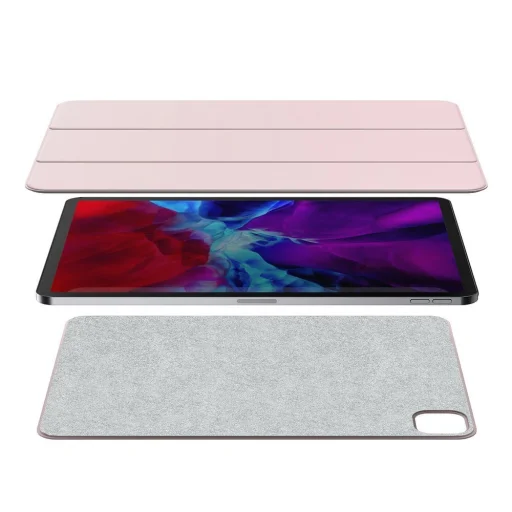Baseus Simplism Tri-fold mágneses keret nélküli Smart Sleep tok iPad Pro 12,9' 2020 pink (LTAPIPD-FSM04) - 5
