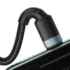 USB/USB-Type C/ Lightning kábel 18W 2,4A 480 Mbps 1,2m szürke Baseus Cafule Nylon harisnyázott (CATKLF-ELG1) thumbnail
