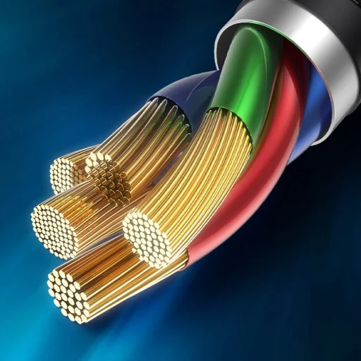 Baseus Cafule Nylon harisnyázott USB/USB-Type C/ Lightning kábel 18W 2,4A 480 Mbps 1,2m piros (CATKLF-EL91) - 12