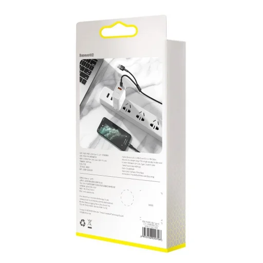 USB/USB-Type C/ Lightning kábel 18W 2,4A 480 Mbps 1,2m szürke Baseus Cafule Nylon harisnyázott (CATKLF-ELG1) - 19