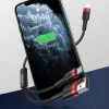 Baseus Cafule Nylon harisnyázott USB/USB-Type C/ Lightning kábel 18W 2,4A 480 Mbps 1,2m piros (CATKLF-EL91) thumbnail