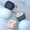 AirPods 3 tok szilikon puha tok + karabiner sötétkék - 3