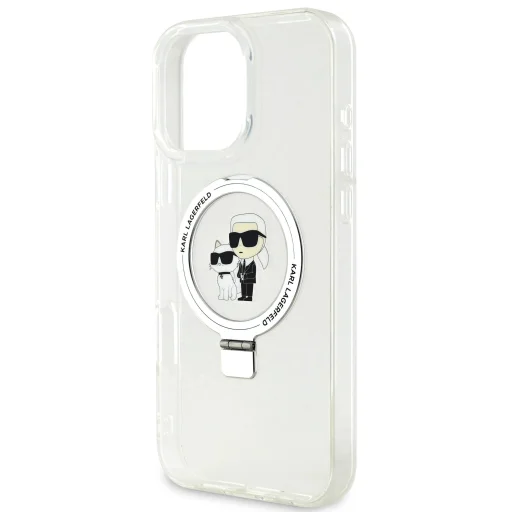  iPhone 16 Pro Max Fehér Karl Lagerfeld Ringstand Karl and Choupette MagSafe tok - 5