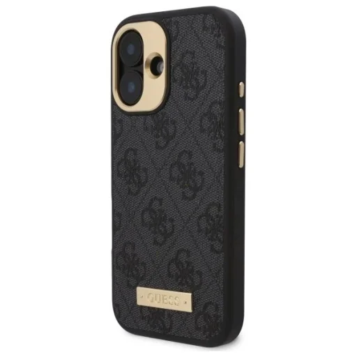  iPhone 16 Plus Fekete Guess 4G Logós Plakett MagSafe tok - 2