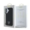  iPhone 16 fekete Guess PU Grained Triangle Logo tok - 6