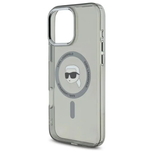  iPhone 16 Pro Fekete Karl Lagerfeld IML Metal Karl Head MagSafe tok - 6