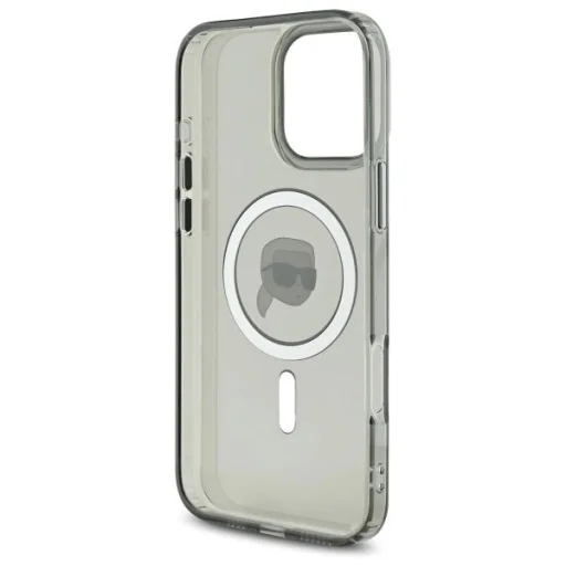 iPhone 16 Pro Fekete Karl Lagerfeld IML Metal Karl Head MagSafe tok - 7