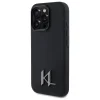  iPhone 16 Pro Fekete Karl Lagerfeld Silicone Shadow Metal Initial MagSafe tok thumbnail