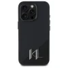  iPhone 16 Pro Fekete Karl Lagerfeld Silicone Shadow Metal Initial MagSafe tok thumbnail
