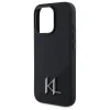  iPhone 16 Pro Fekete Karl Lagerfeld Silicone Shadow Metal Initial MagSafe tok thumbnail