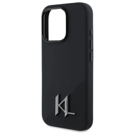  iPhone 16 Pro Fekete Karl Lagerfeld Silicone Shadow Metal Initial MagSafe tok - 6