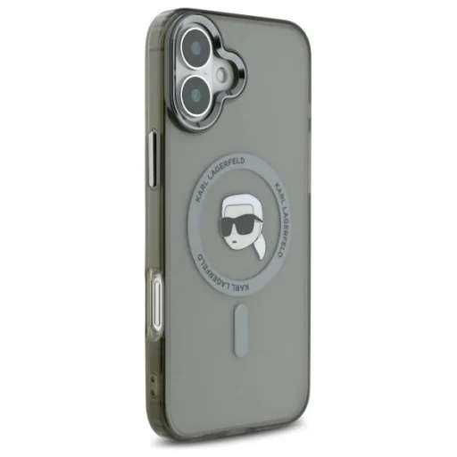  iPhone 16 Plus Fekete Karl Lagerfeld IML Metal Karl Head MagSafe tok - 4