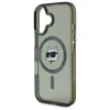  iPhone 16 Fekete Karl Lagerfeld IML Metal Choupette Head MagSafe Tok thumbnail