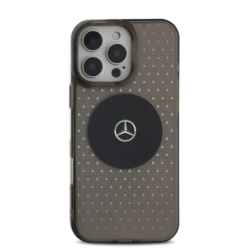 Mercedes PC/TPU Csillagmintás MagSafe tok iPhone 16 Pro fekete tok - 2