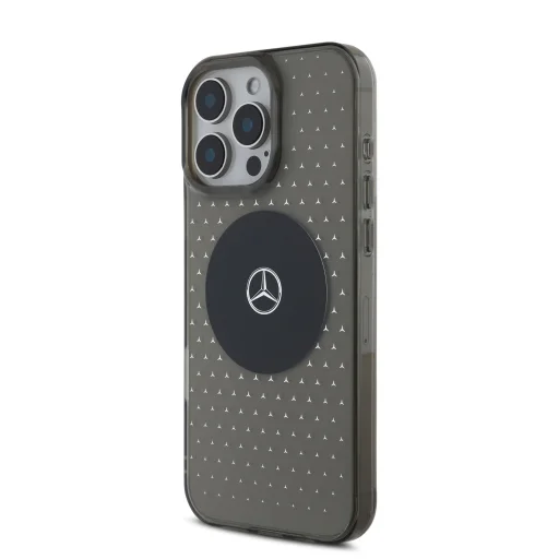 Mercedes PC/TPU Csillagmintás MagSafe tok iPhone 16 Pro fekete tok - 3