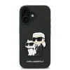  iPhone 16 Plus Fekete Karl Lagerfeld PU Saffiano Karl és Choupette tok thumbnail