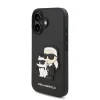  iPhone 16 Plus Fekete Karl Lagerfeld PU Saffiano Karl és Choupette tok thumbnail