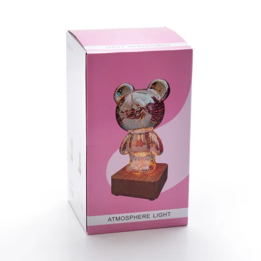 LED Éjjeli Lámpa 3D MACI Art Deco Álló L3GFBD, - 4