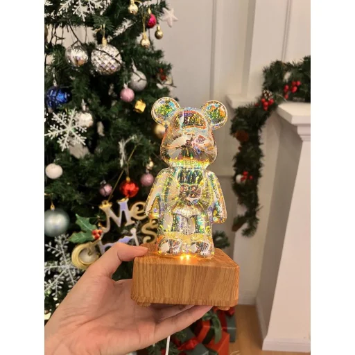 LED Éjjeli Lámpa 3D MACI Art Deco Álló L3GFBD, - 9