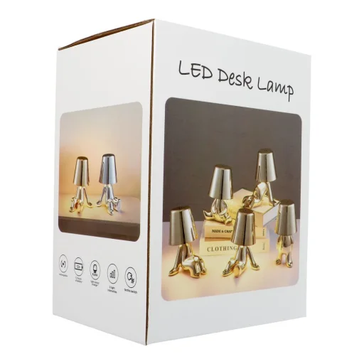 Éjjeli asztali lámpa GOLD MAN Art Deco ülő (5. verzió) - 7