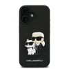  iPhone 16 fekete Karl Lagerfeld PU Saffiano Karl és Choupette tok thumbnail