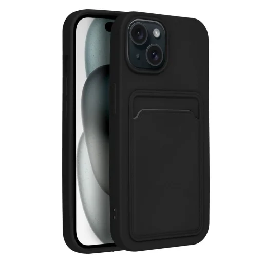 KÁRTYATARTÓ tok IPHONE 15 fekete - 4