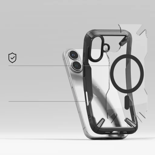 Ringke Fusion X Magnetic Magsafe Iphone 16 Fekete Tok - 5