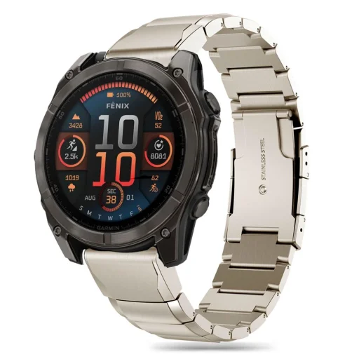 TECH-PROTECT STEELBAND GARMIN FENIX 5 / 6 / 6 PRO / 7 / 8 (47 MM) / E TITÁNIUM óraszíj - 1