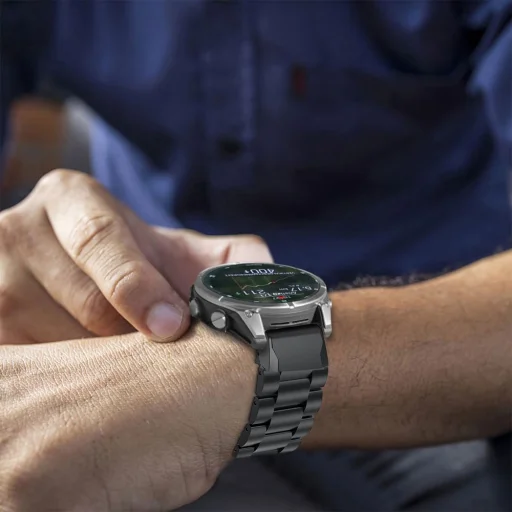 TECH-PROTECT STAINLESS GARMIN FENIX 5X / 5X PLUS / 6X / 6X PRO / 7X / 8 (51 MM) TITANIUM óraszíj - 3