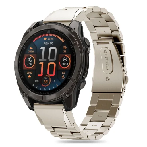 TECH-PROTECT STAINLESS GARMIN FENIX 5X / 5X PLUS / 6X / 6X PRO / 7X / 8 (51 MM) TITANIUM óraszíj - 1