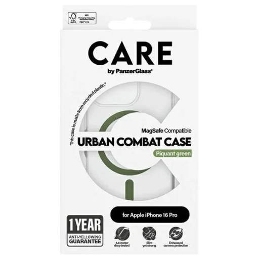 CARE by PanzerGlass Flagship tok iPhone 16 Pro 6.3" zöld/zöld MagSafe tok - 4