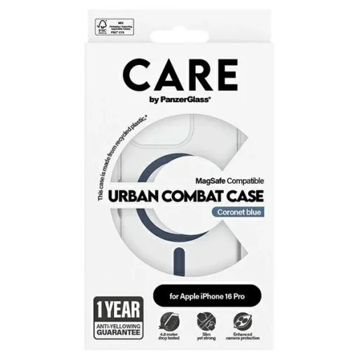 CARE by PanzerGlass Flagship tok iPhone 16 Pro 6.3" kék/kék MagSafe tok - 4