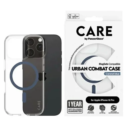 CARE by PanzerGlass Flagship tok iPhone 16 Pro 6.3" kék/kék MagSafe tok - 1