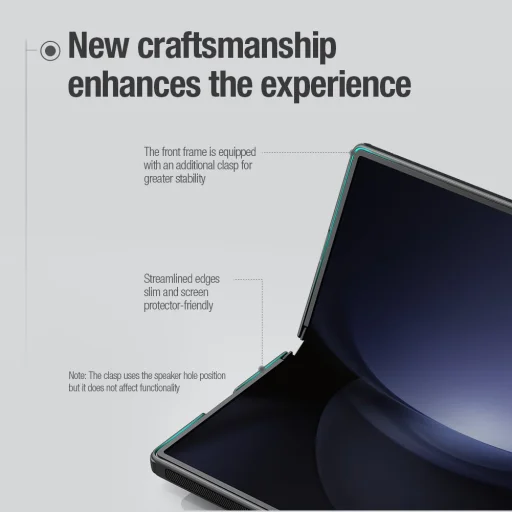 Nillkin Super Frosted FOLD hátlap tok Samsung Galaxy Z Fold 6 Fekete - 4