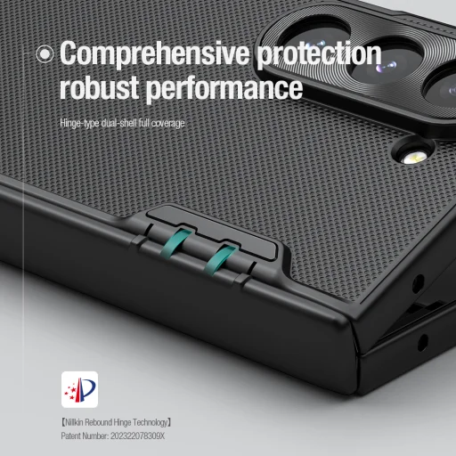 Nillkin Super Frosted FOLD Mágneses Hátlap Tok Samsung Galaxy Z Fold 6 Fekete - 10