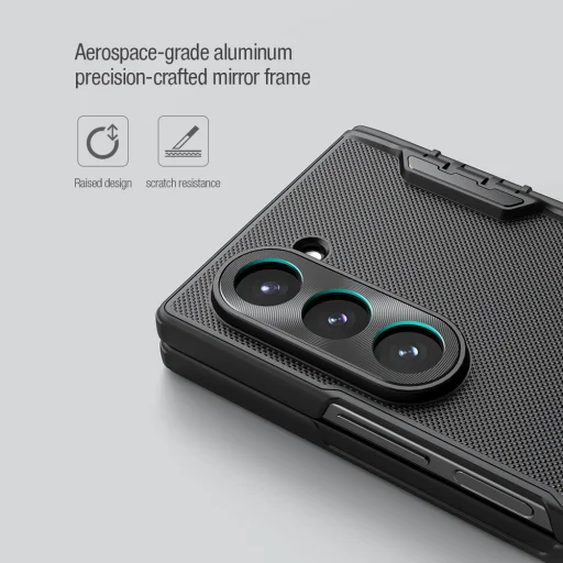 Nillkin Super Frosted FOLD Mágneses Hátlap Tok Samsung Galaxy Z Fold 6 Fekete - 11