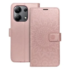 MEZZO fliptok XIAOMI Redmi Note 13 4G mandala rózsaarany tok