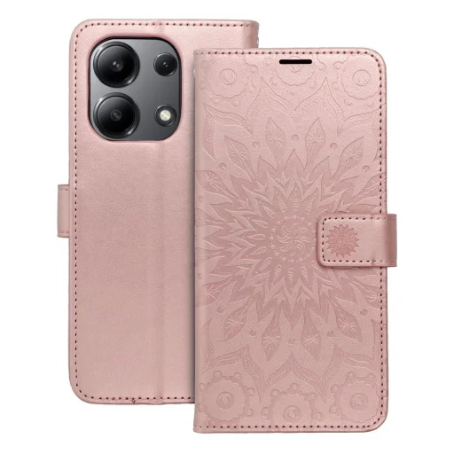 MEZZO fliptok XIAOMI Redmi Note 13 4G mandala rózsaarany tok - 1