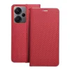 LUNA fliptok Carbon for XIAOMI Redmi Note 13 Pro Plus 5G piros tok thumbnail