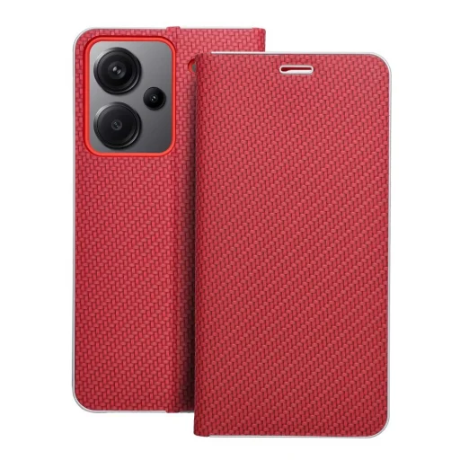 LUNA fliptok Carbon for XIAOMI Redmi Note 13 Pro Plus 5G piros tok - 1