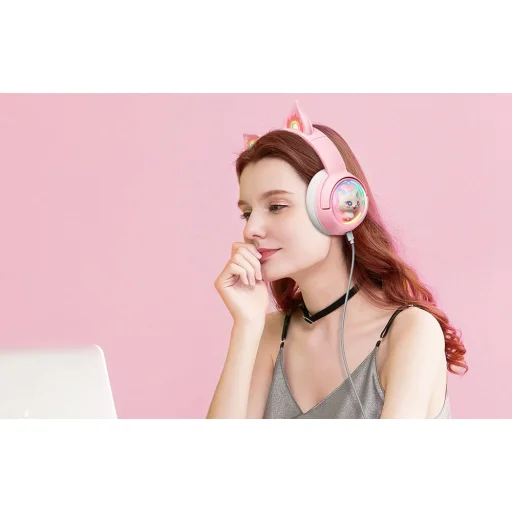 ONIKUMA B5 Gamer fejhallgató (Rózsaszín) - 6