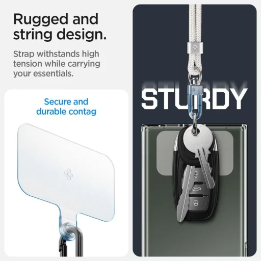 Spigen Univerzális Pánt Szett Crossbody & Csukló Perlafehér - 11