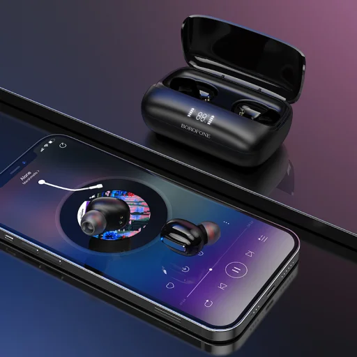 Borofone TWS Bluetooth Fülhallgató BE55 Tökéletes Fekete - 7